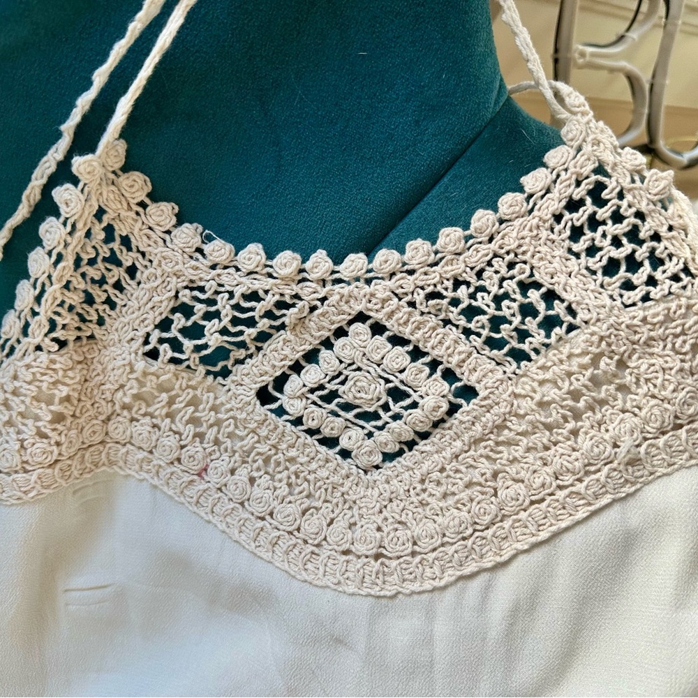 Halter Sundress With Crochet Top